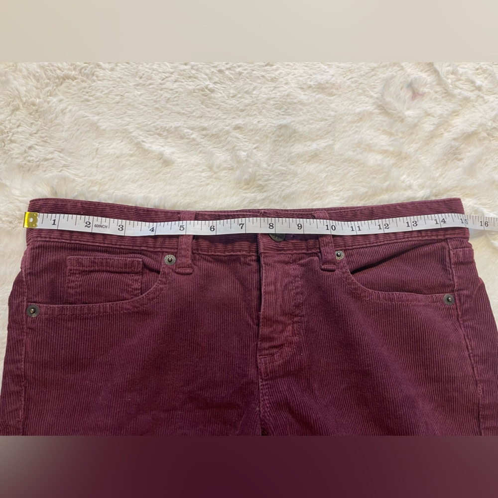 J.Crew Toothpick size 26 burgundy corduroy - Picture 5 of 8